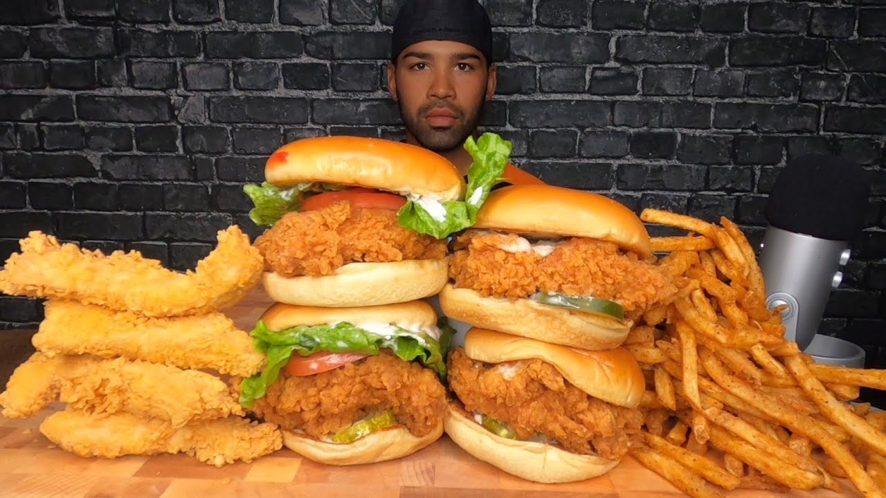 (ASMR NO TALKING) POPEYES MUKBANG