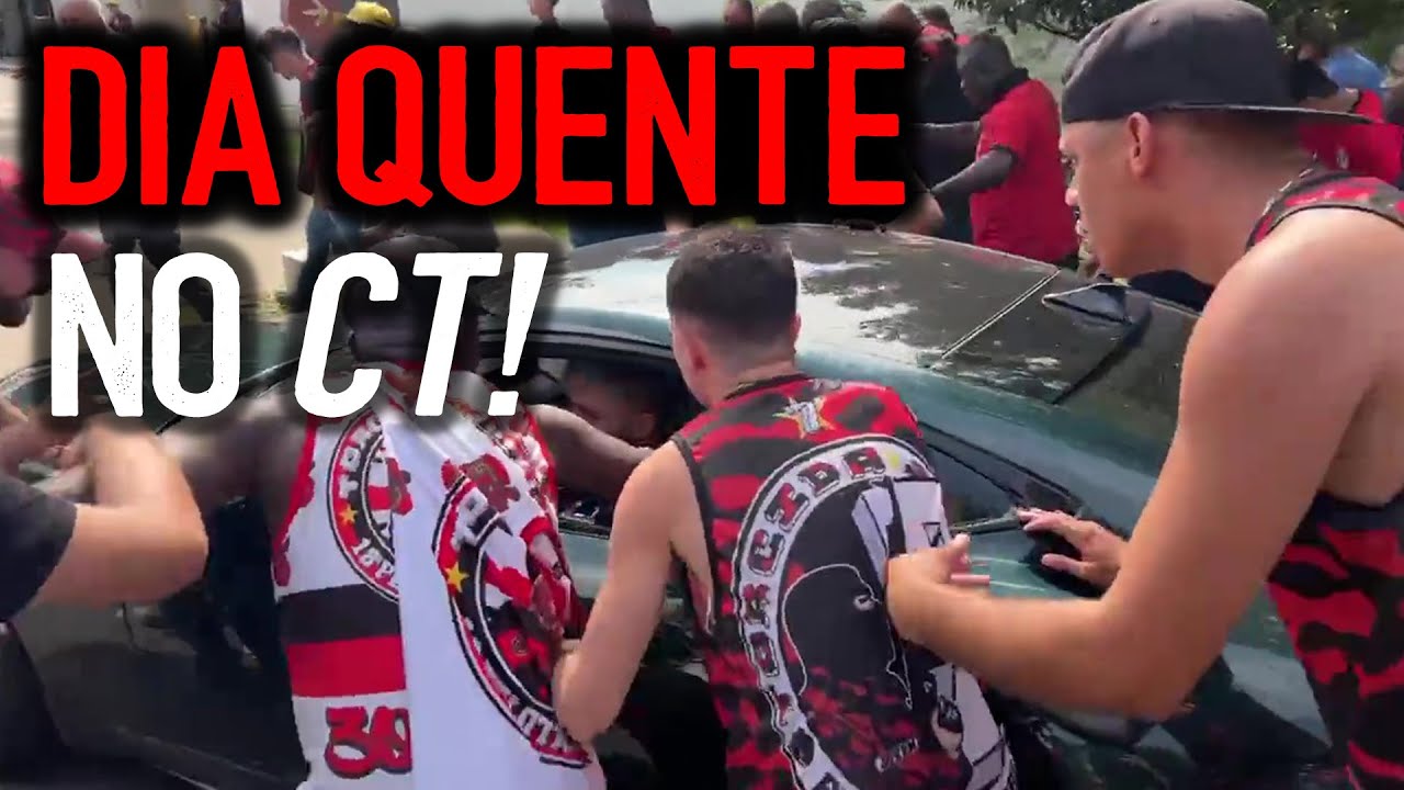 Arrascaeta aplaudido e Gabigol pressionado! Torcida protesta na porta do Ninho do Urubu!
