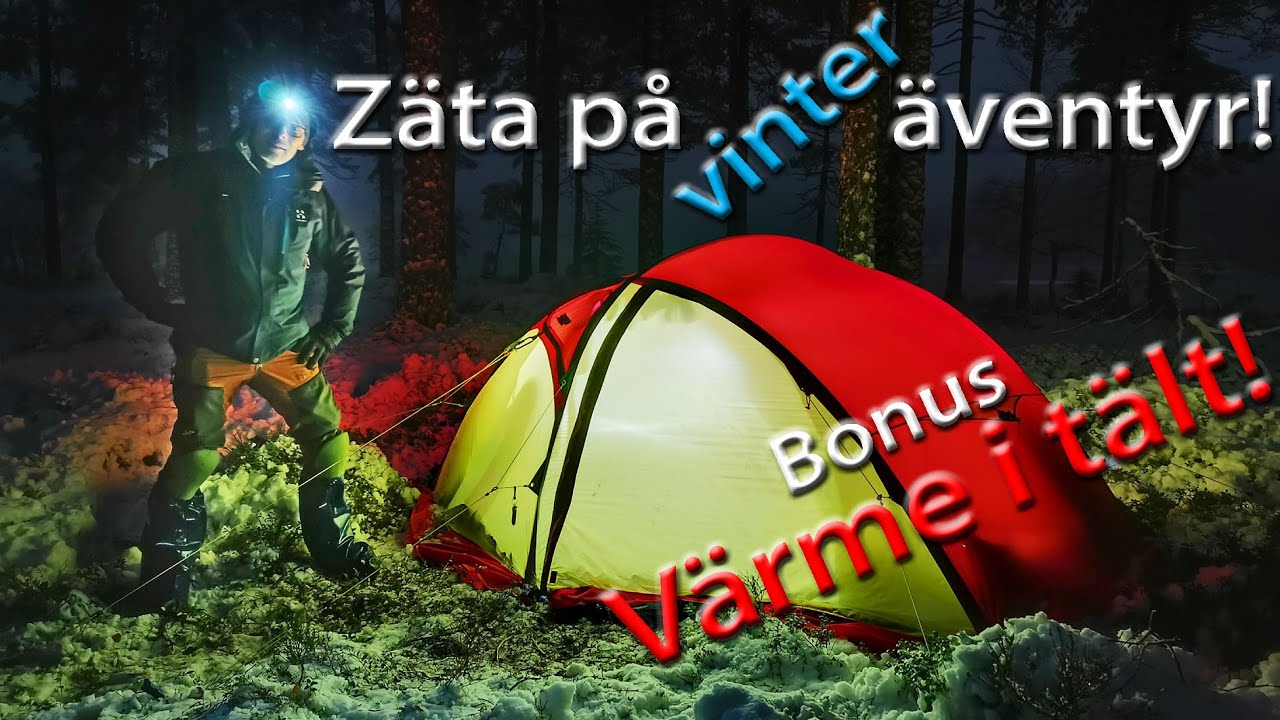 Värme i tält! Zäta på vintercamping vid naturreservatet Byamossarna.