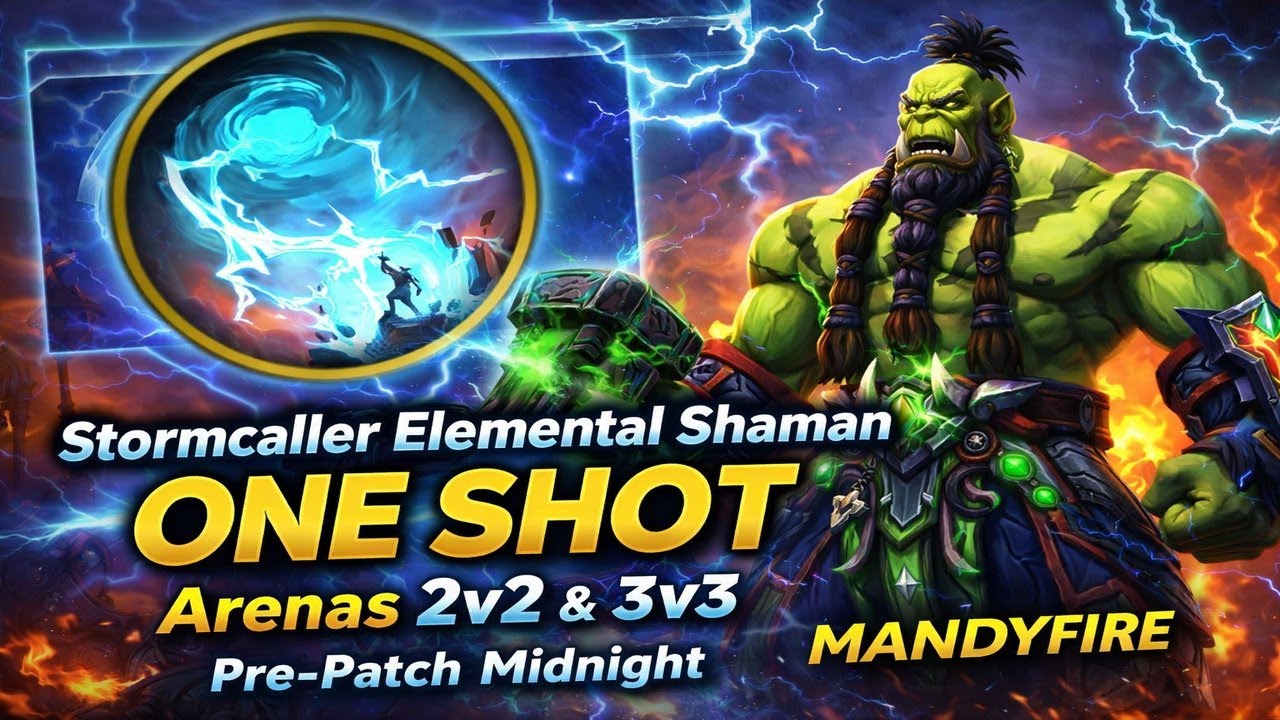 Pre-Patch Midnight DESTROYED by Stormcaller Elemental Shaman ⚡ ONE SHOT Arenas #wowretail #oneshot