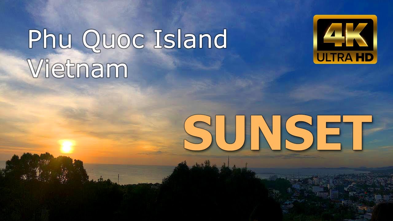 Gorgeus Sunset in Phu Quoc Island, Vietnam. (Chuon Chuon Cafe) 4K