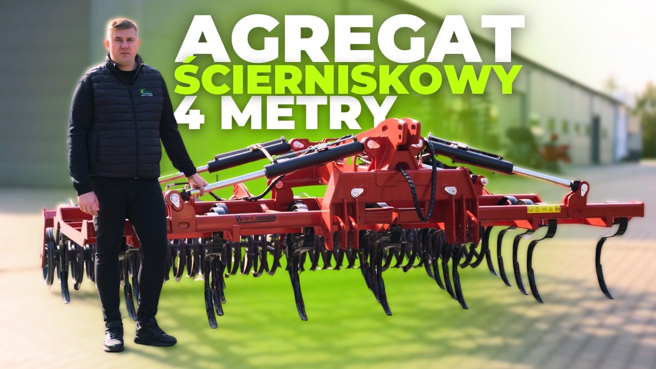 Agregat ścierniskowy 4m - 4 rzędy łap i solidna konstrukcja | AMJ AGRO