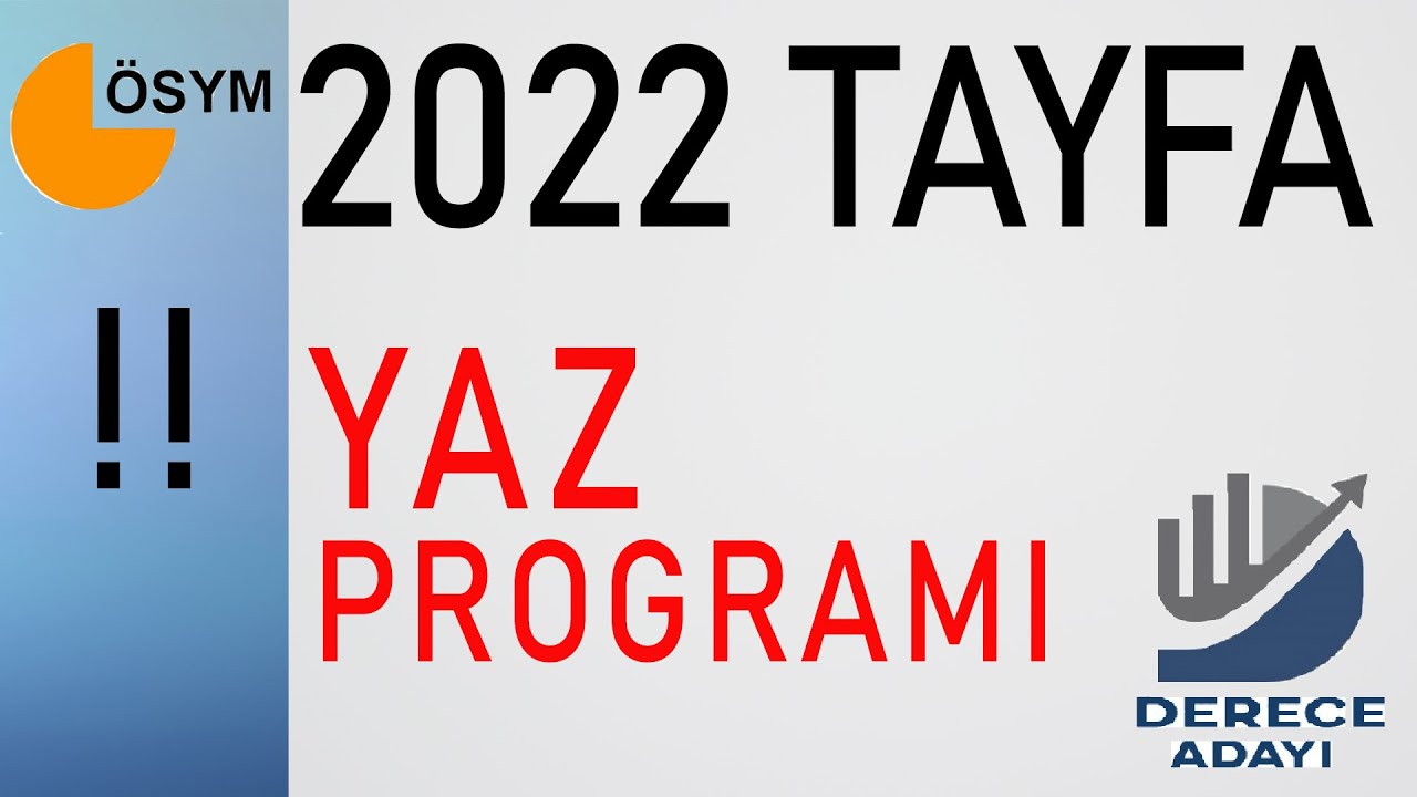 2022 TAYFA! DERECE YAPMAK İ&Ccedil;İN BU YAZ BUNLARI YAP. ODT&Uuml;l&uuml;den derecelik program.