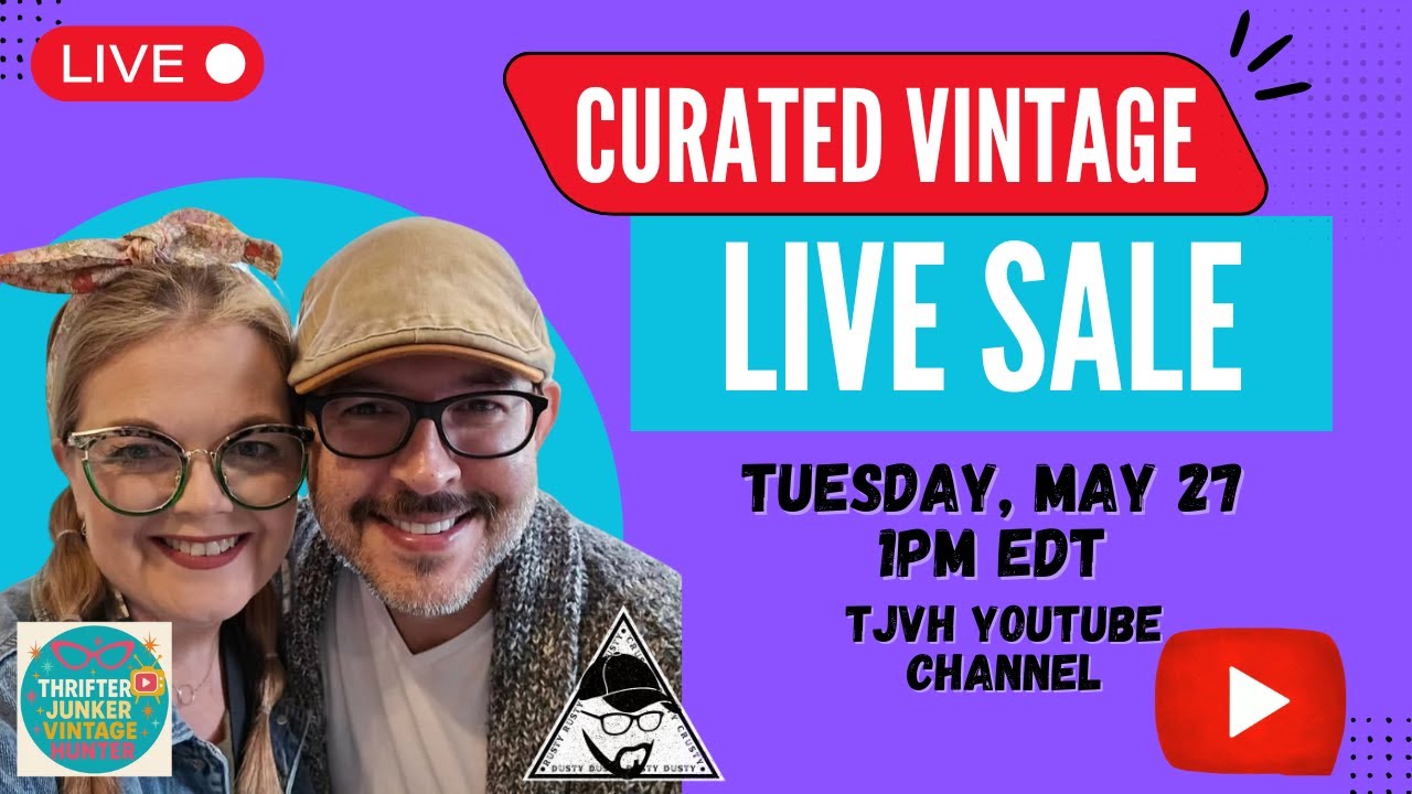 Live Vintage Curated Home Decor Sale! Thrifter Junker Vintage Hunter & The Cult Of Vintage
