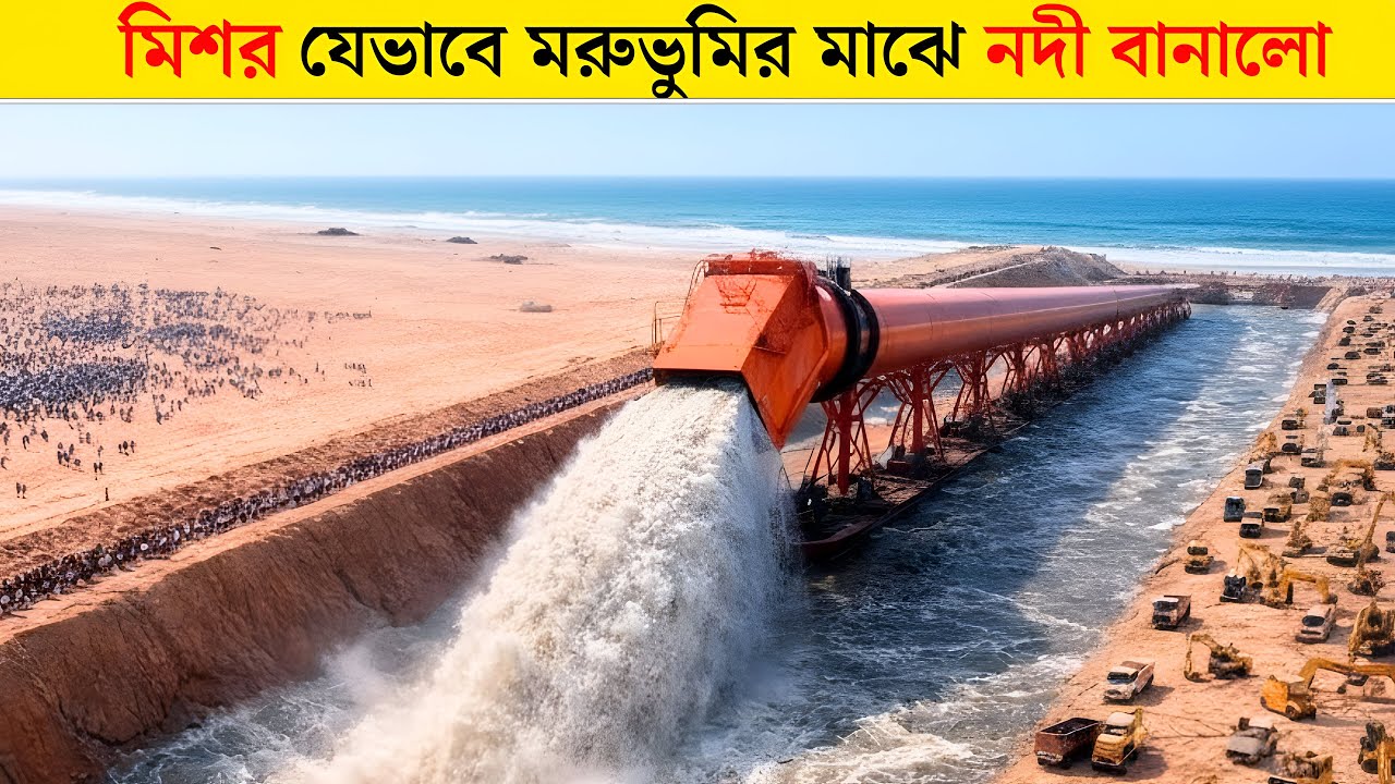 দেখুন মিশর কিভাবে মরুভূমিতে বিশাল নদী তৈরি করলো! How Egypt Built A Massive River Inside Desert