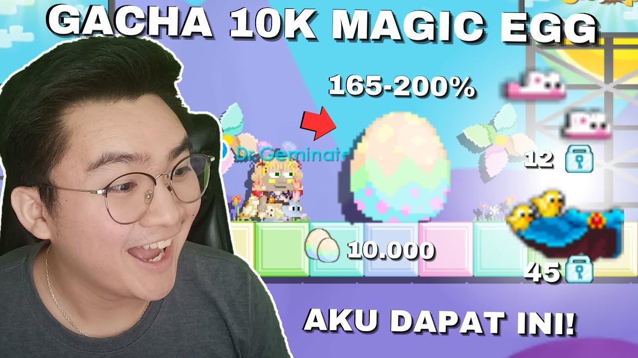 GACHA MAGIC EGG 10.000!! AKU DAPAT INI COI! | Growtopia Easter 2025