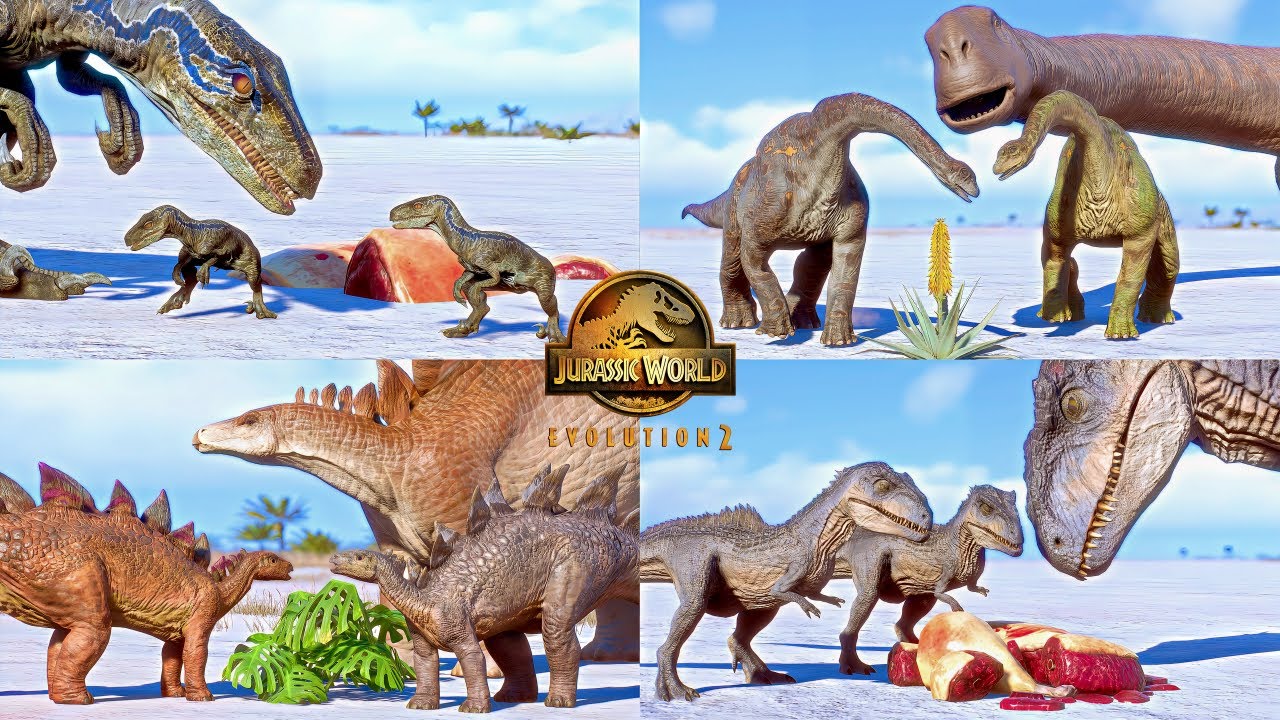 BABY DINOSAURS MOD SHOWCASE IN JURASSIC WORLD EVOLUTION 2