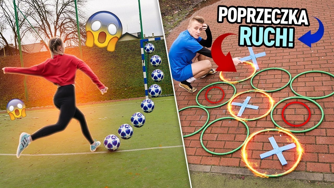 ⭕ K&Oacute;ŁKO ❌ KRZYŻYK NA POPRZECZKI Z EKIPĄ ⚽