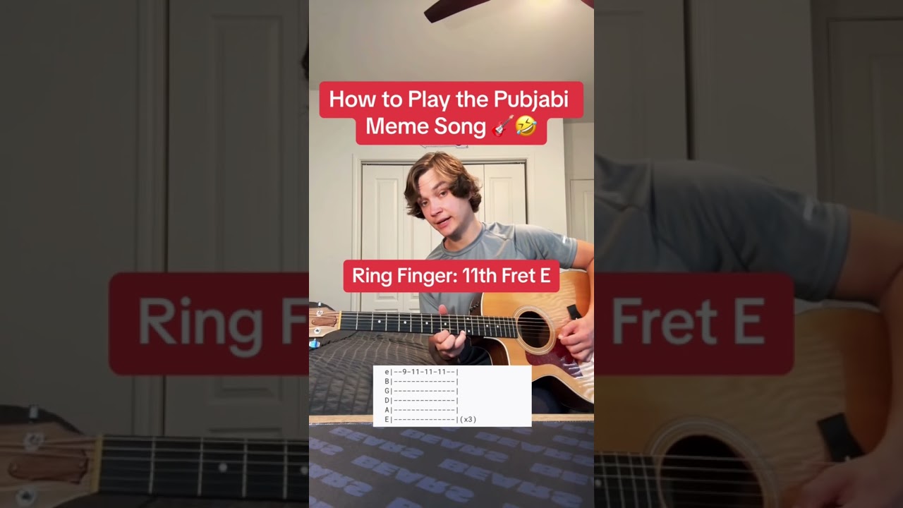How to Play the &ldquo;Punjabi&rdquo; Meme Song 🤣🎸 #shorts
