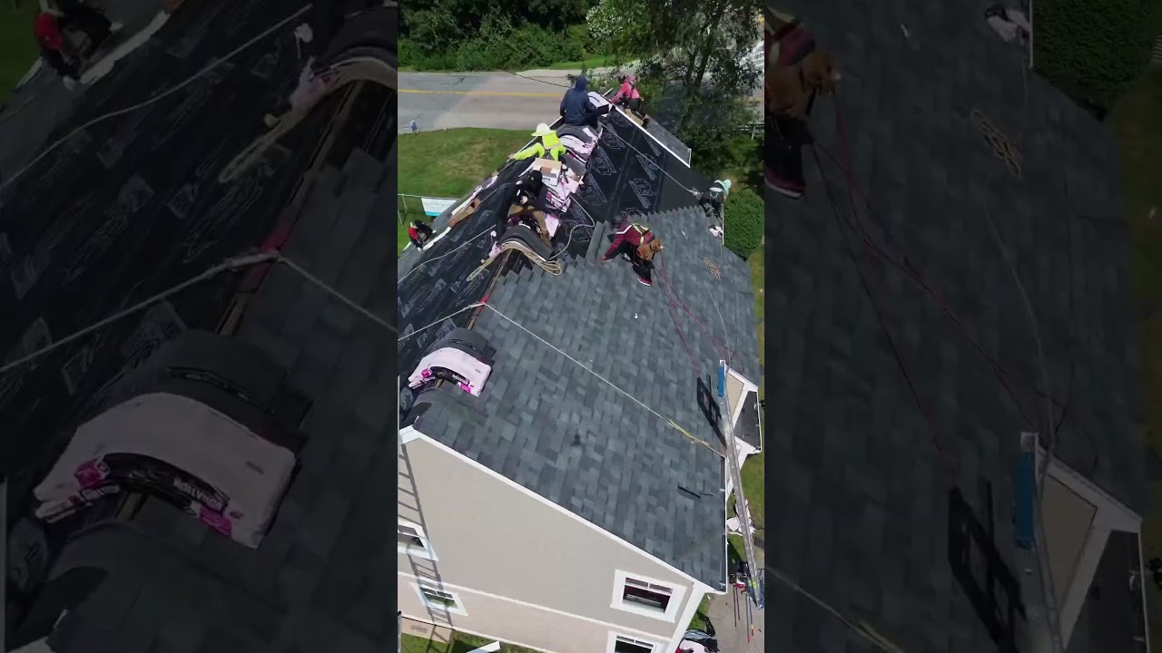 Installing Shingles to our Model Home