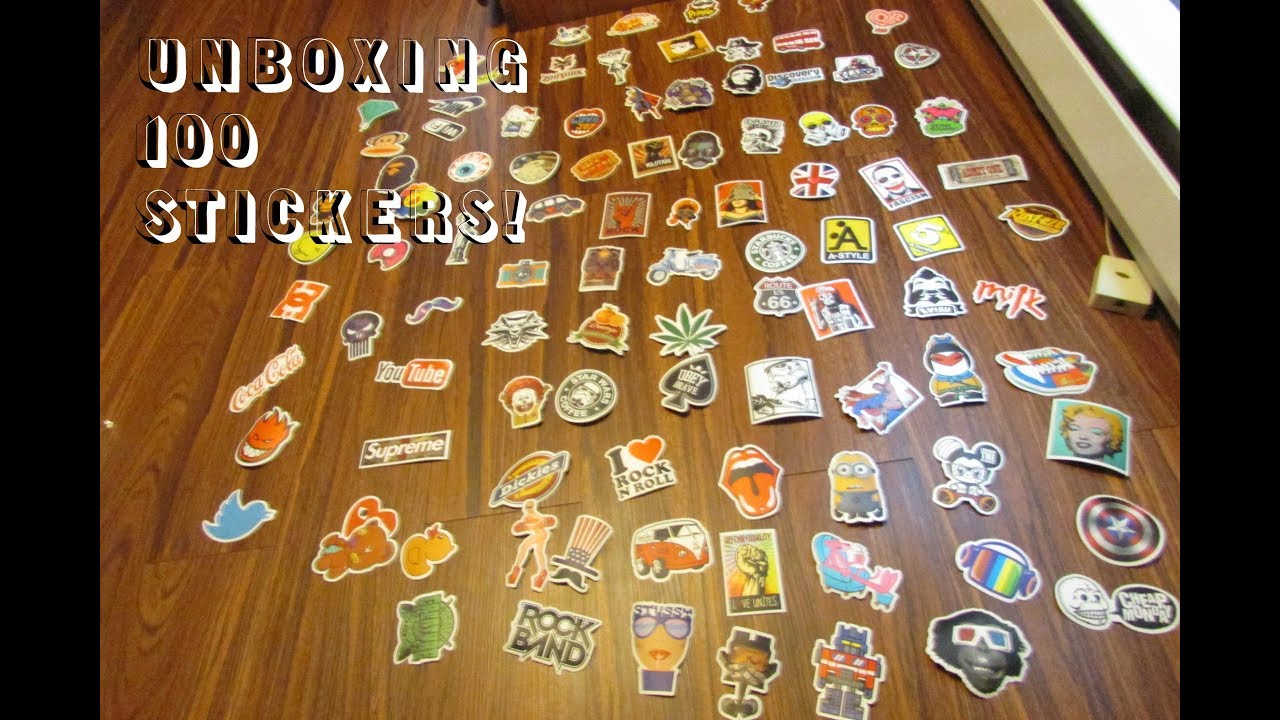 UNBOXING 100 STICKERS!!!!