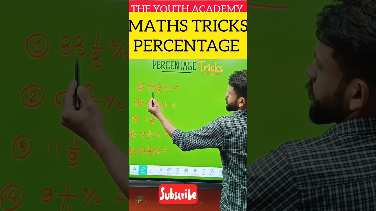 maths percentage fraction value trick #youtubeshorts #maths #trending #tricks #new #featured