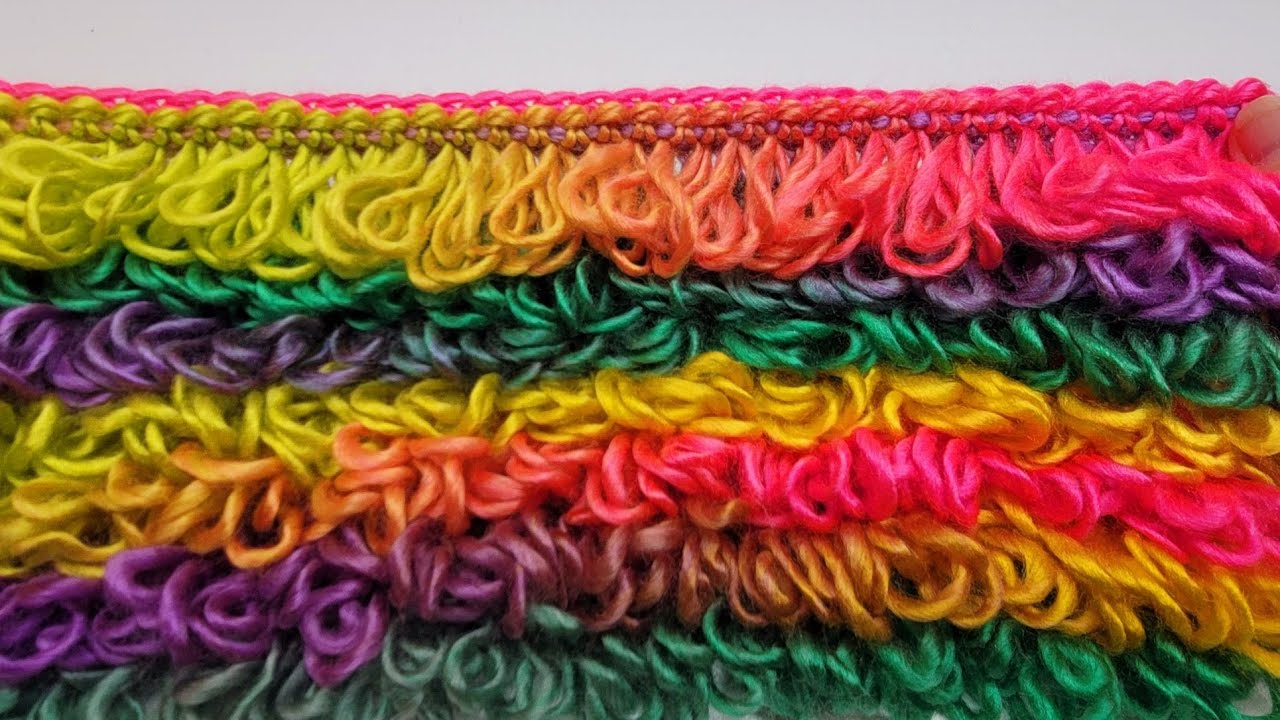 How to Crochet Easy Double Loop Stitch / Crochet Fun Fur Stitch