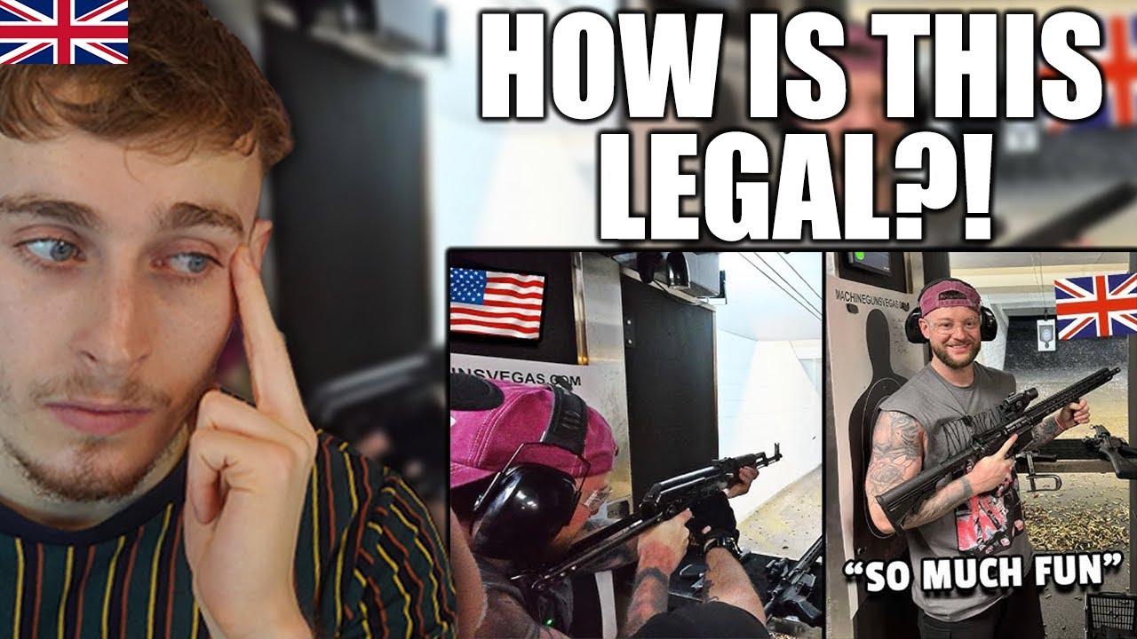 Brit Reacts to Brits Shoot Guns in America for the FIRST TIME!