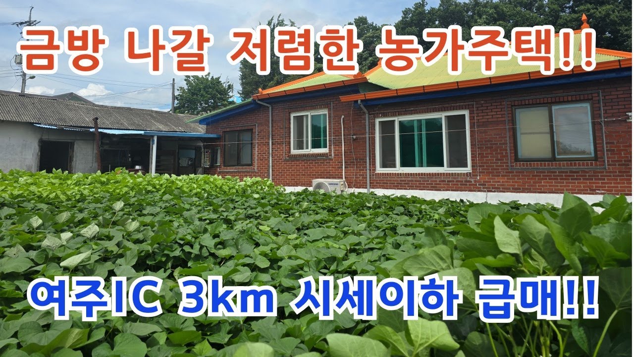 금방나갈 저렴한 농가주택 급매!! 여주IC 3km /여주전원주택/여주농가주택/ 여주전원주택매매/ 여주전원주택급매물/전원주택/양평전원주택/