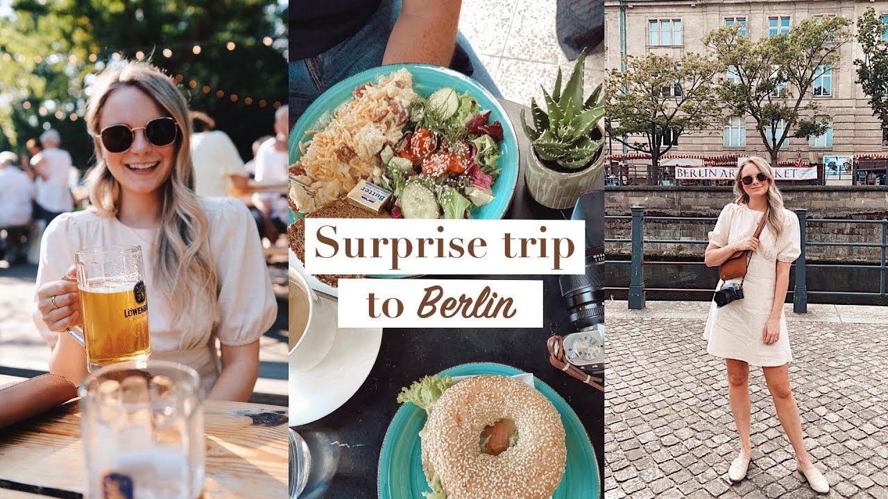 SURPRISE TRIP TO BERLIN | TRAVEL VLOG | An apartment tour, beer garden + the city | ANDREA CLARE