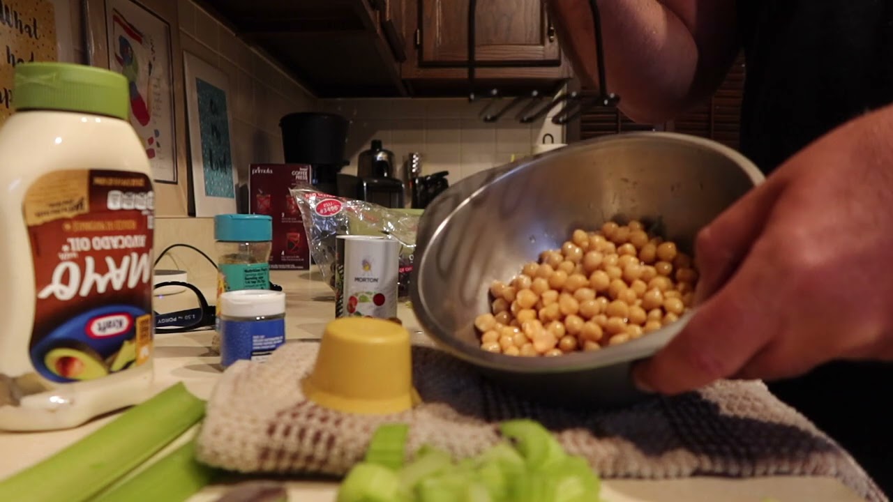 Making Vegetarian Chicken Salad