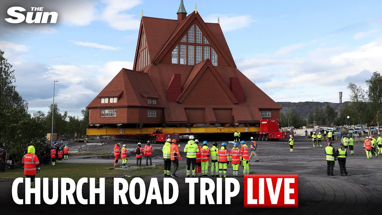 LIVE: Iconic Swedish church rolls down road on two-day journey to new home
