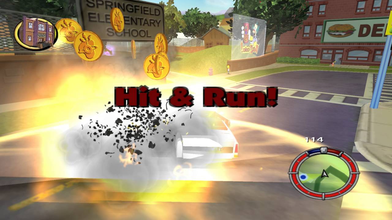 The Simpsons Hit & Run - Messing Around With OP Sedan