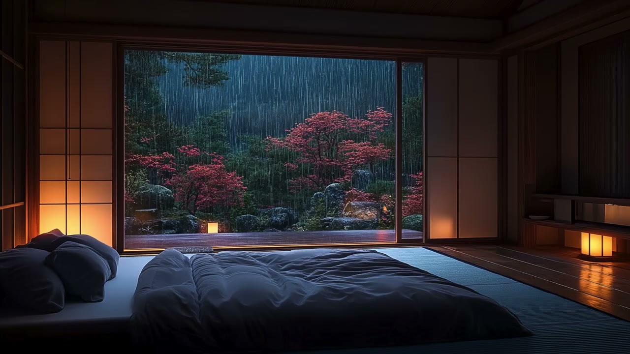【3M】Endless Night Rain in a Deep Forest 🌧️ Heavy Rain Sounds for Insomnia and Calm