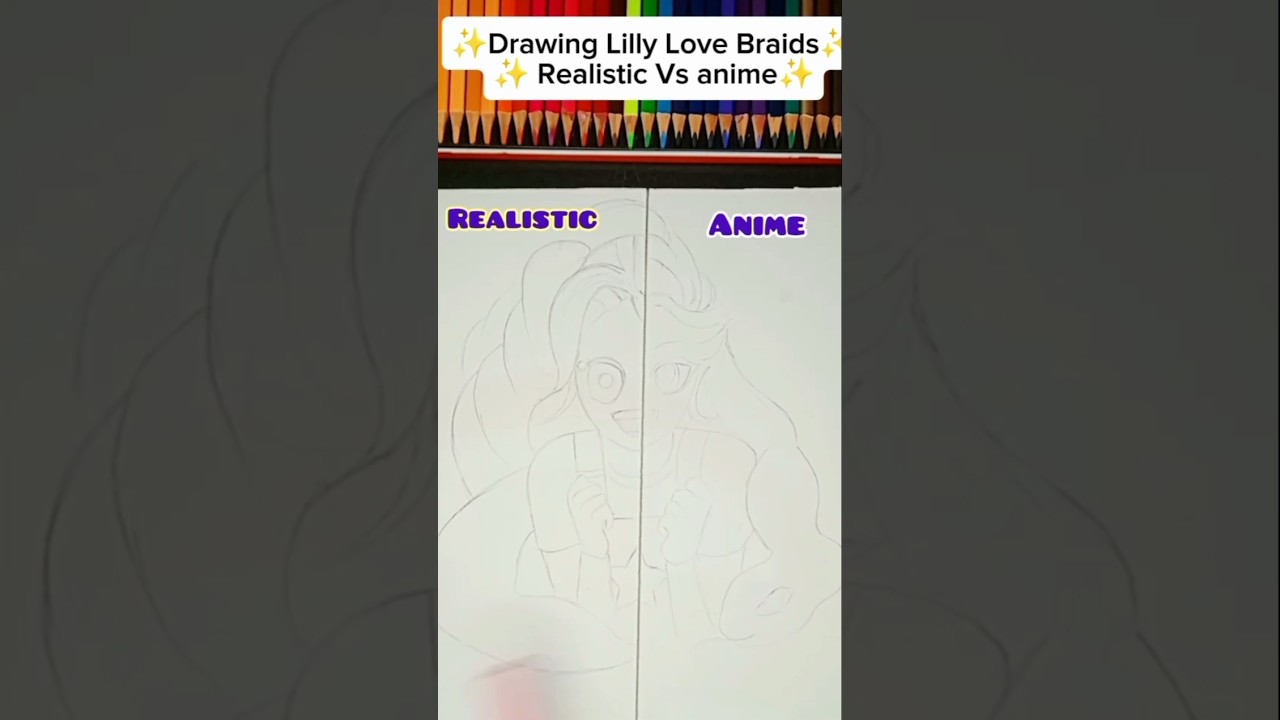 Drawing Lilly Love Braids ✨ Realistic ✨ #poppyplaytime #lillylovebraids #shorts #art