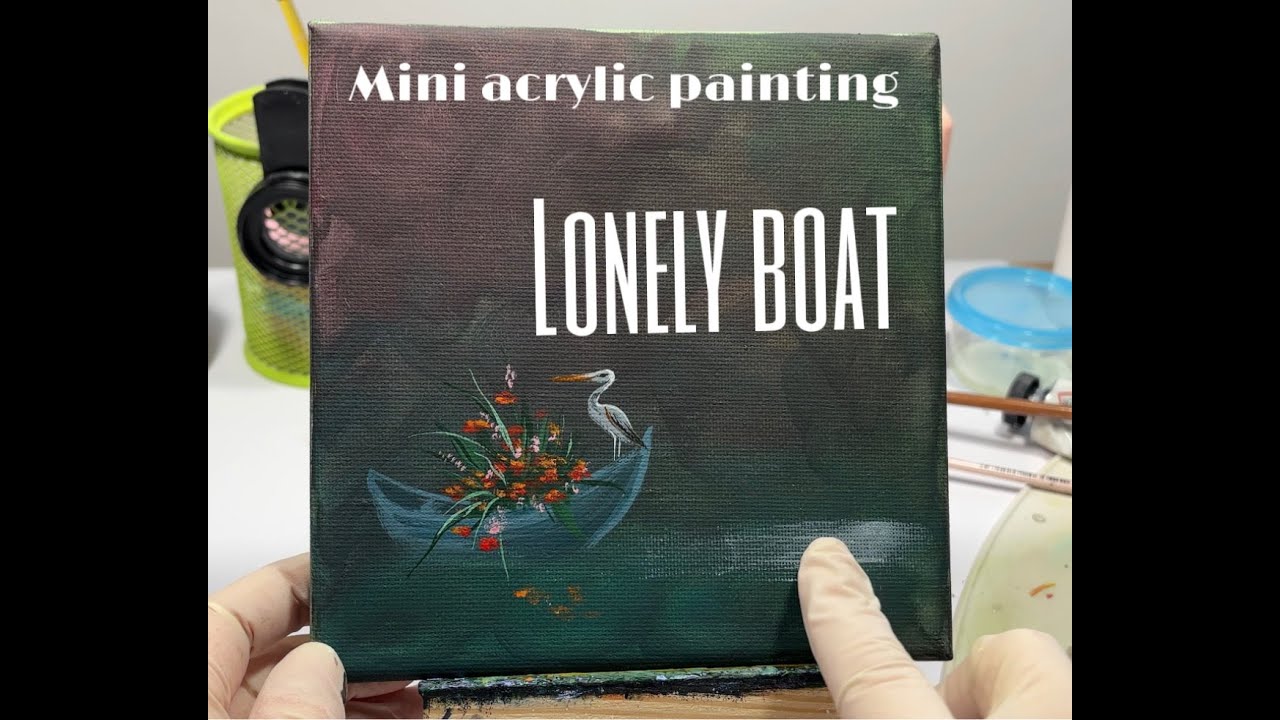 Mini acrylic painting,  painting for beginners