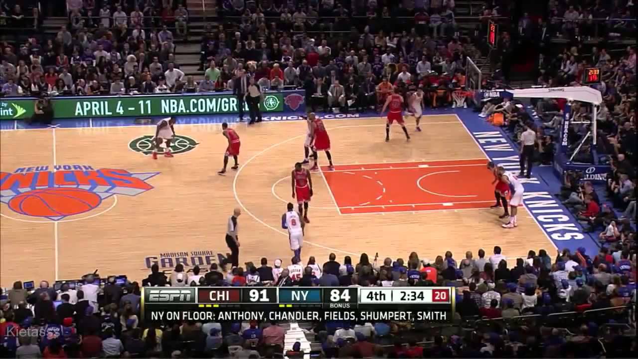 Bulls vs. Knicks Carmelo Anthony 43 points highlights