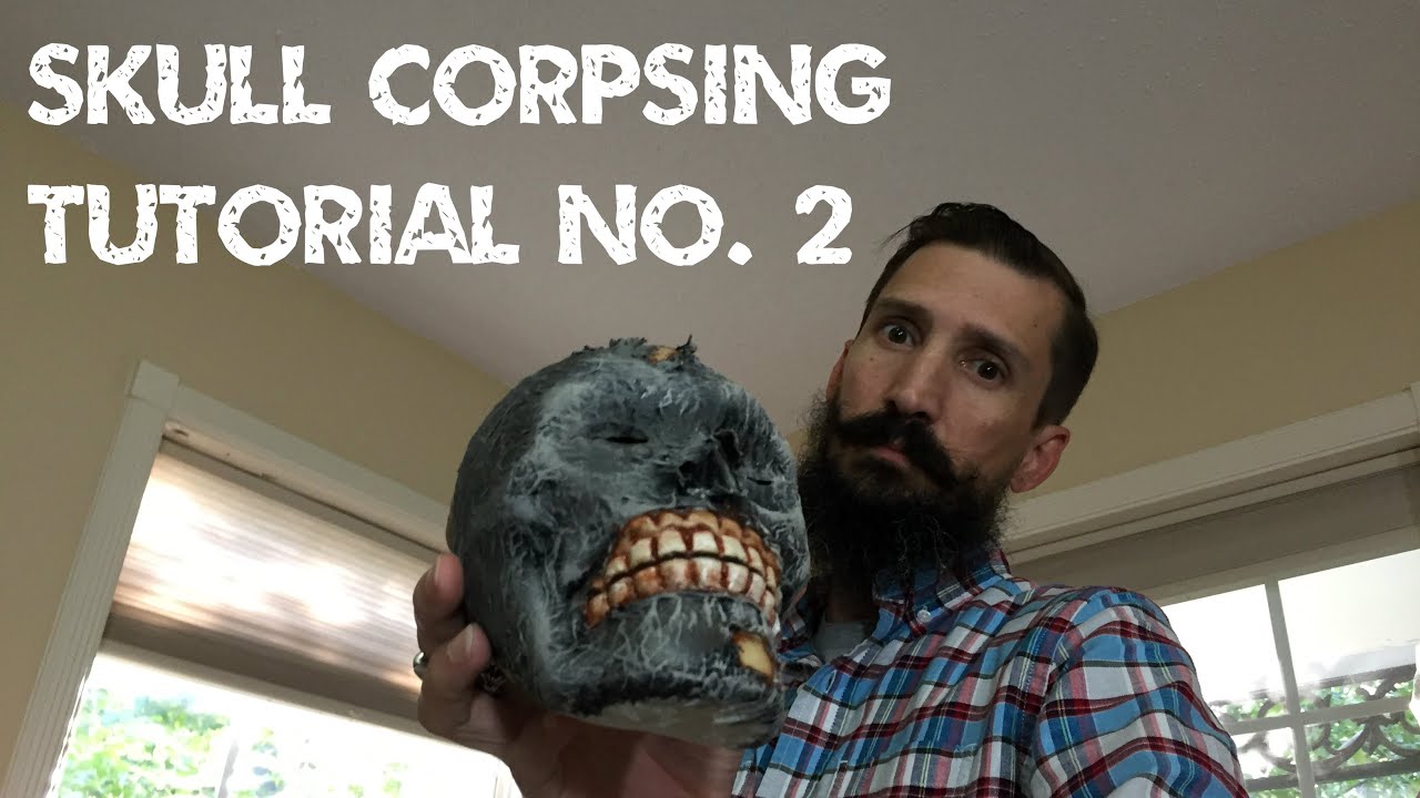 www.monstertutorials.com - Dollar Store Skull Corpsing with Toilet Paper and Glue Tutorial