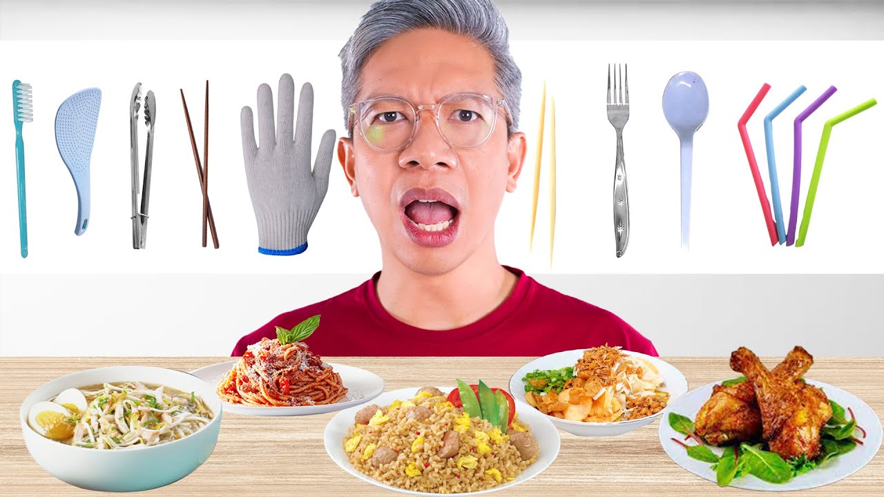 MAKAN PAKAI ALAT2 YANG TIDAK SEMESTINYA!!