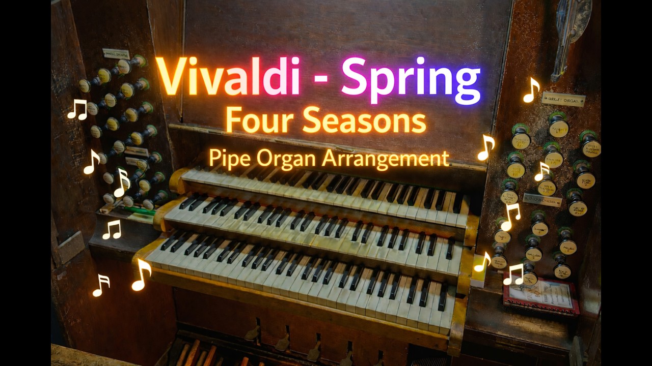 Vivaldi - Spring (Four Seasons) - Pipe Organ Solo Music Arrangement