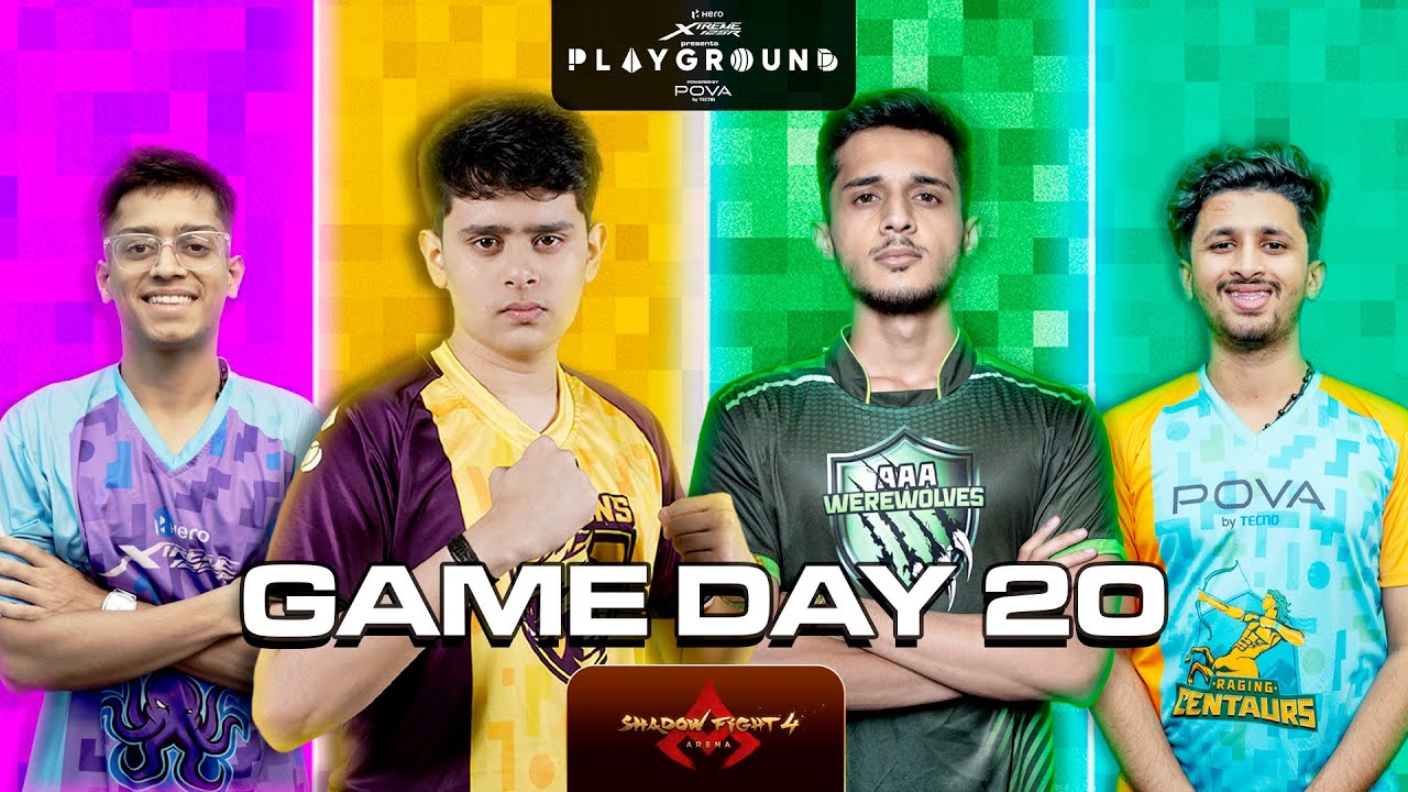 Playground 3 Game Day 20 | Shadow Fight | CarryMinati, Fukra Insaan, Elvish, Techno Gamerz