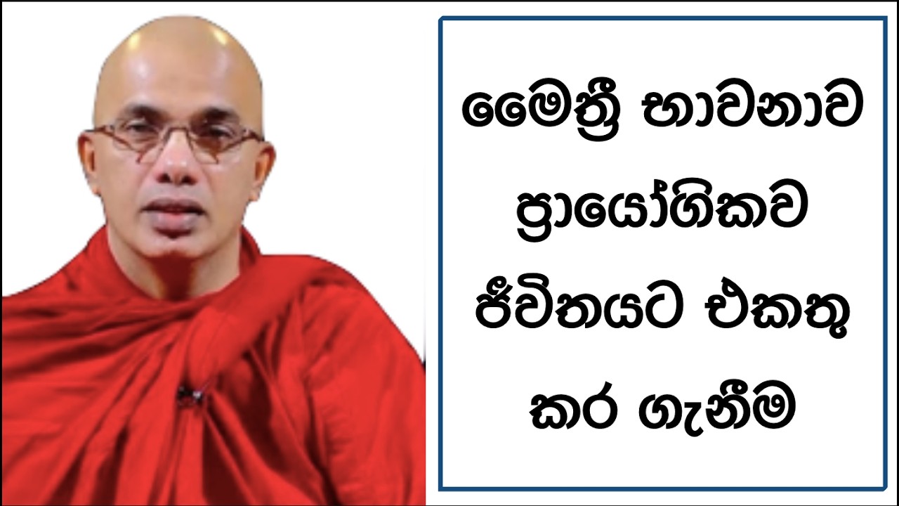 Ven.Ududumbara Kashyapa Thero - භාවනා -මෛත්‍රී භාවනාව ප්‍රායෝගිකව ජීවිතයට එකතු කර ගැනීම