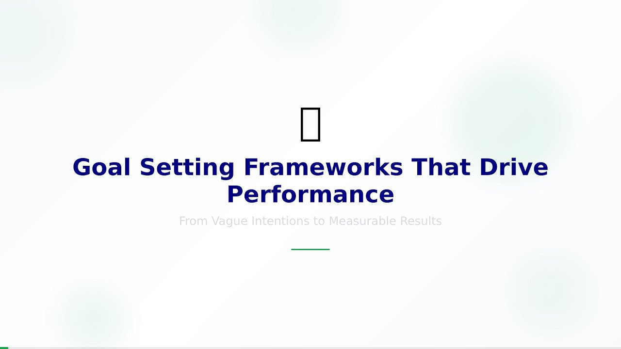 Goal Setting Frameworks That Drive Performance | PRS Consultancy