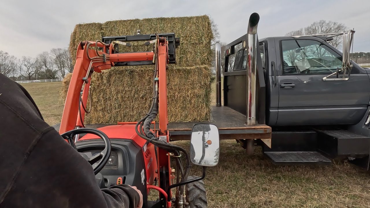 Hauling alfalfa with the kodiak