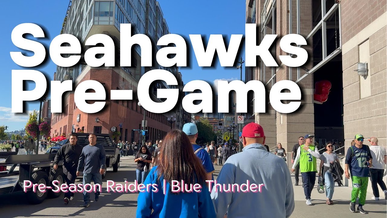 Seattle Seahawks Pre-Game| Blue Thunder Drumline at the end (Preseason vs Raiders) #nfl #seattle #4k