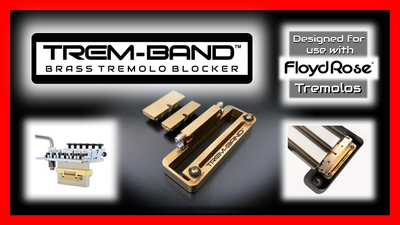 TREM-BAND  Brass Tremolo Blocker (For use with Floyd Rose Tremolos)