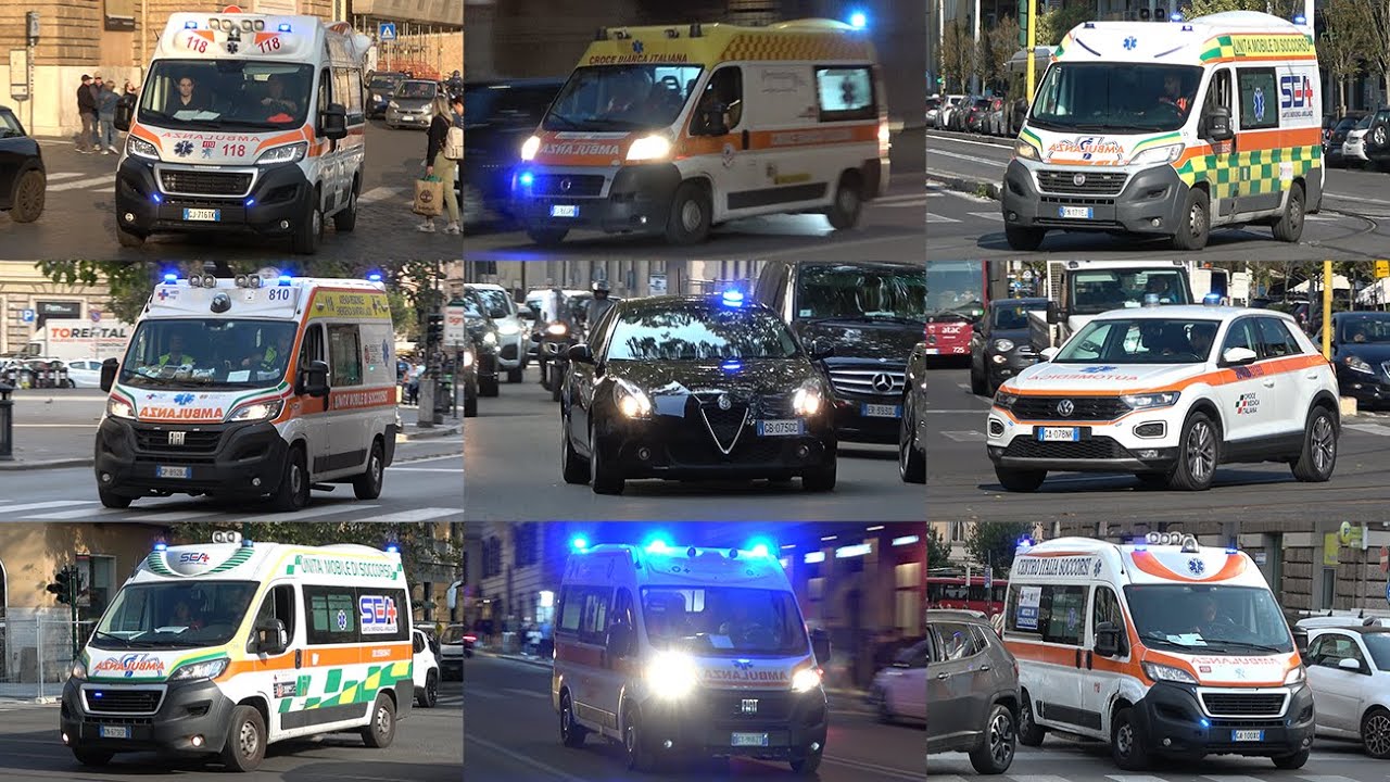 [ROMA] Ambulanze + Forze dell'ordine in emergenza - Rome's ambulances and escort responding code 3