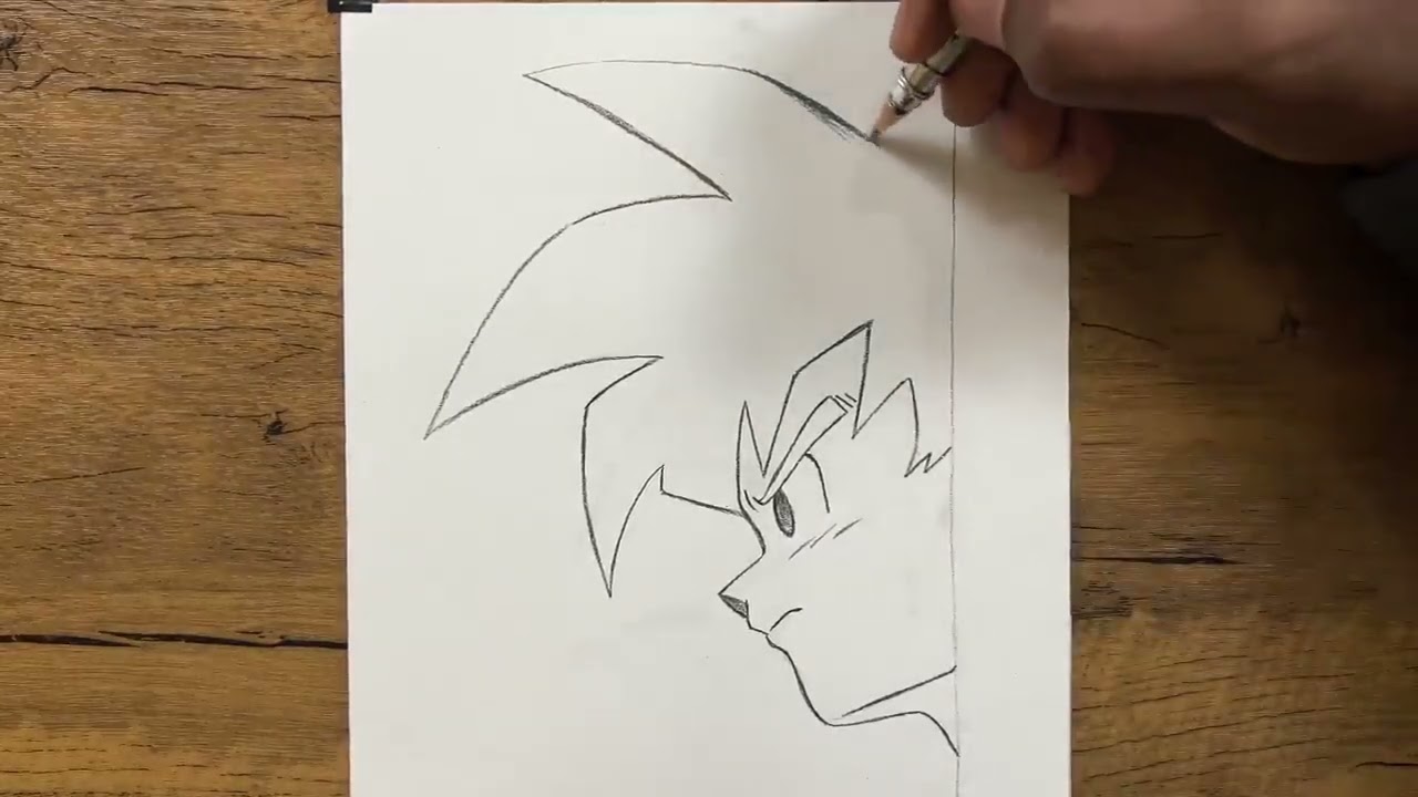 how to draw Goku step by step easy anime drawing
