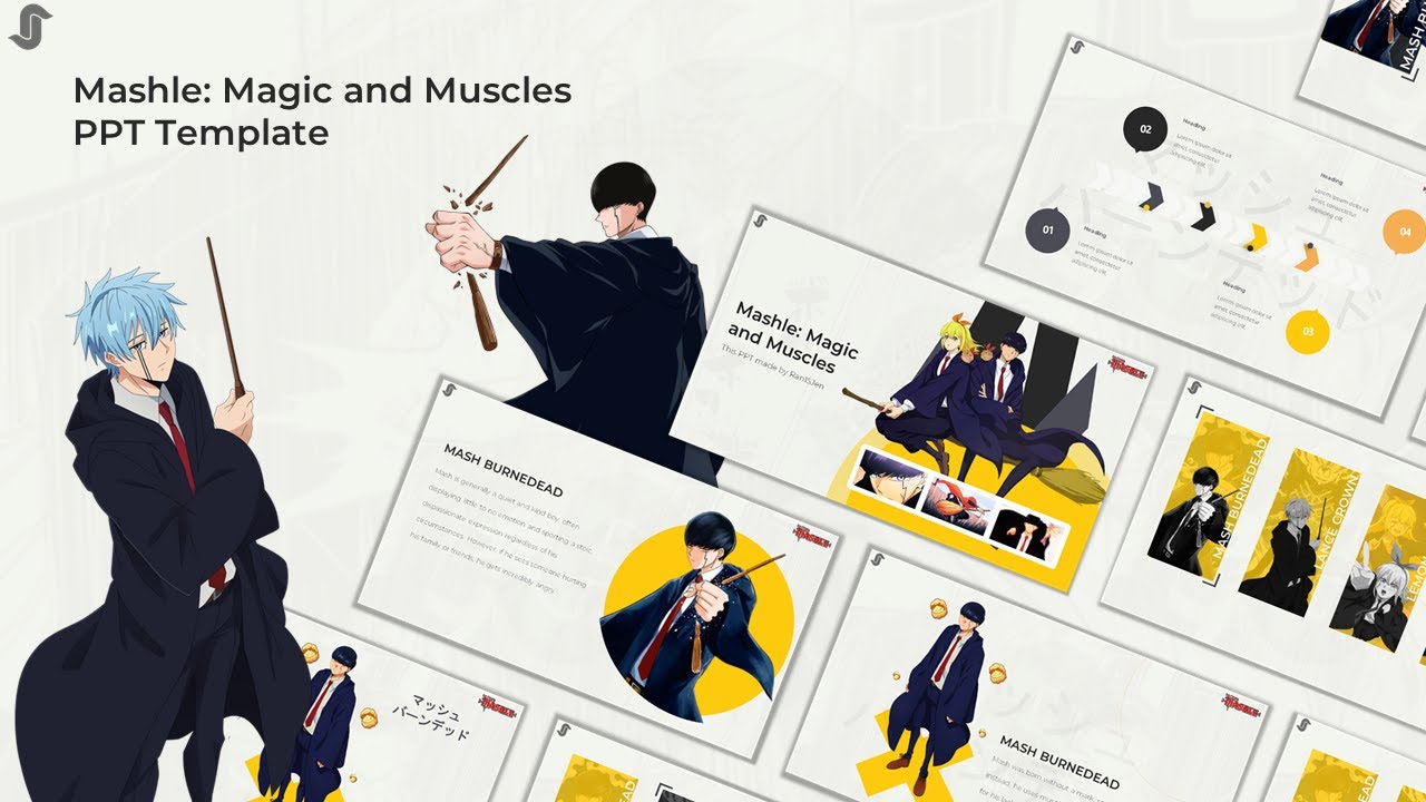 MASHLE: MAGIC AND MUSCLES | FREE PPT TEMPLATE | RAN15JEN