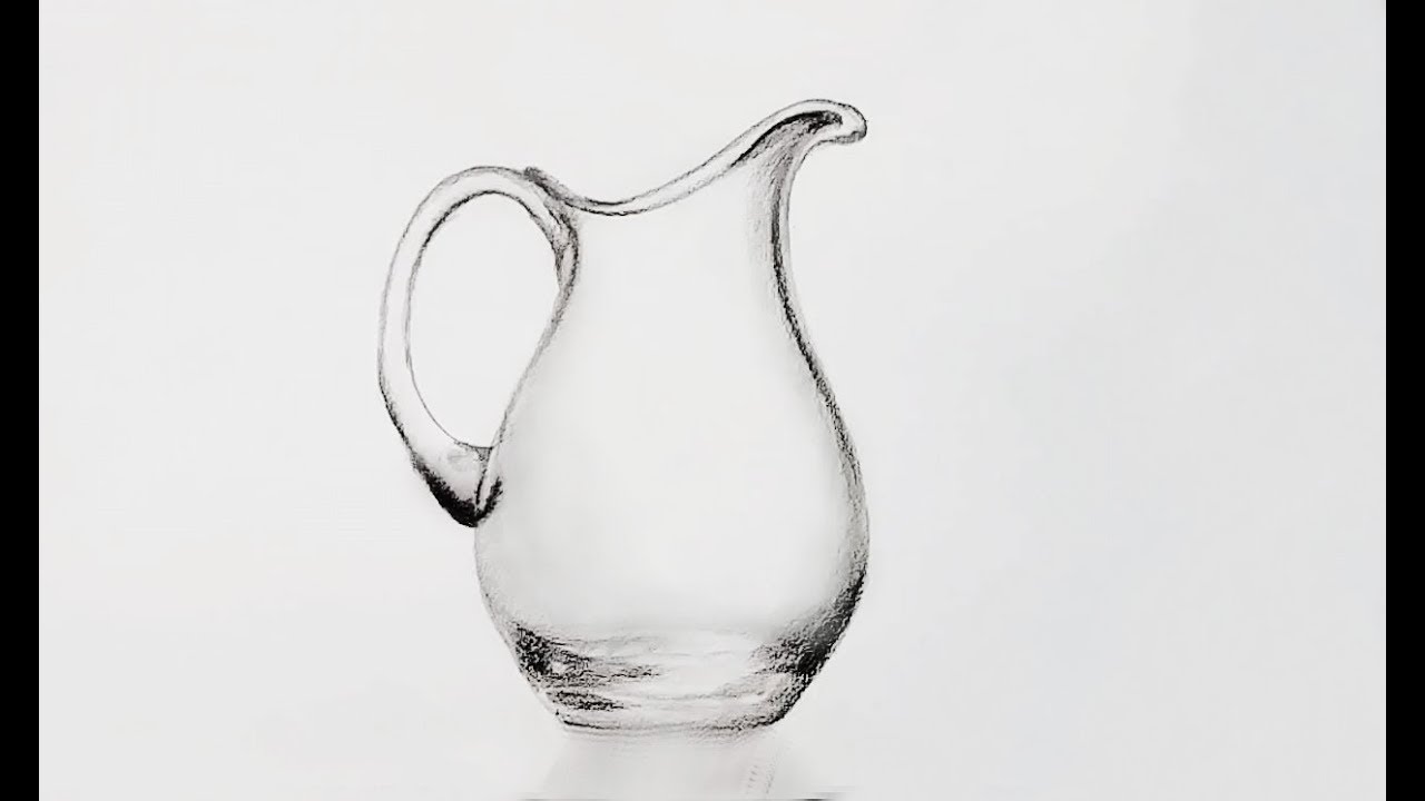 drawing classic pitcher step by step