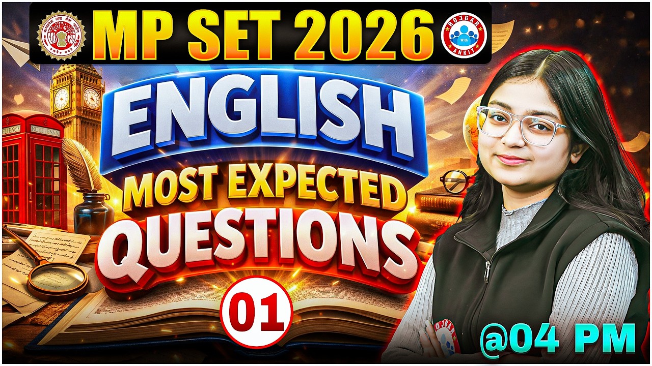 MP SET 2026 | MP SET English Most Expected Questions | MP SET English Class 01