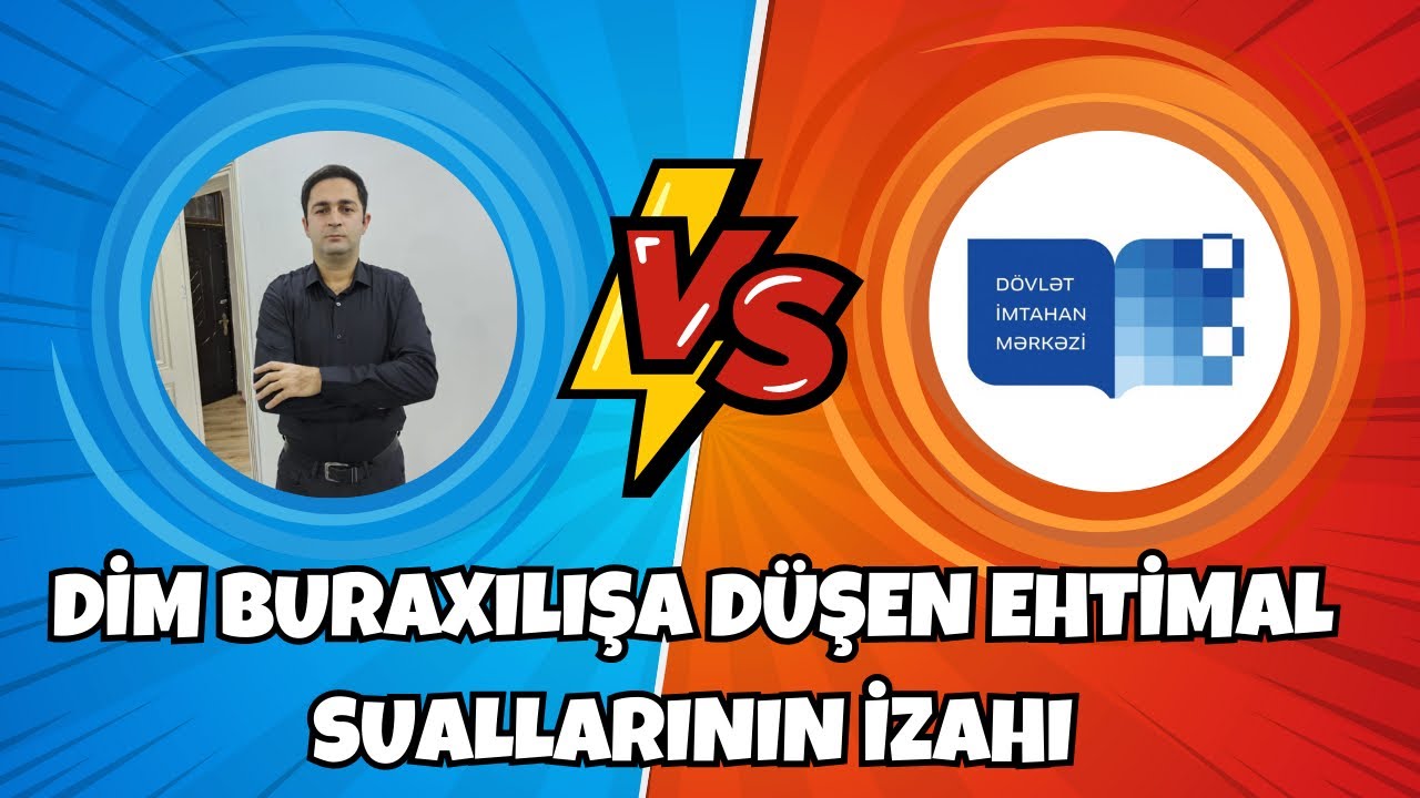 ▶️DİM BURAXILIŞA DÜŞƏN EHTİMAL SUALLARININ İZAHI. #buraxilisimtahani #riyaziyyat #2024