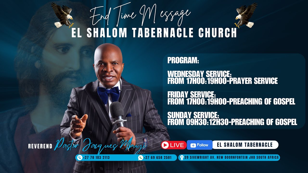 EL SHALOM  PASTOR JACQUES MBUYI | THEME :CHURCH ORDER -PASTOR'S OFFICE 01 /02/2026