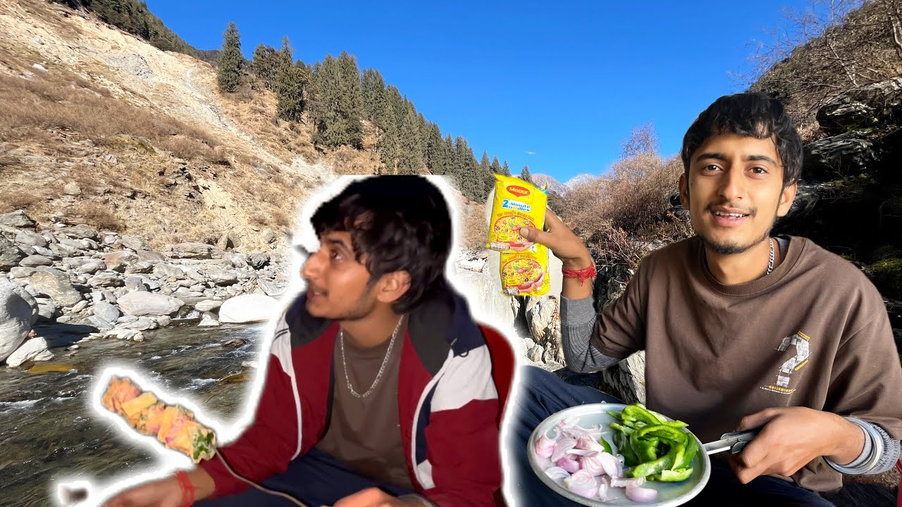 River k kinare banaya paneer tikka or Maggi 😋￼