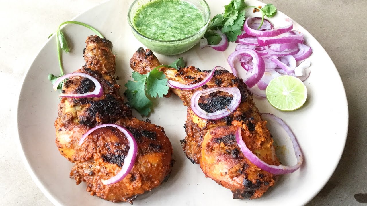 Tandoori Chicken Without Oven | Smokey Tandoori Chicken | Indian Style Chicken Starter - In Bengali