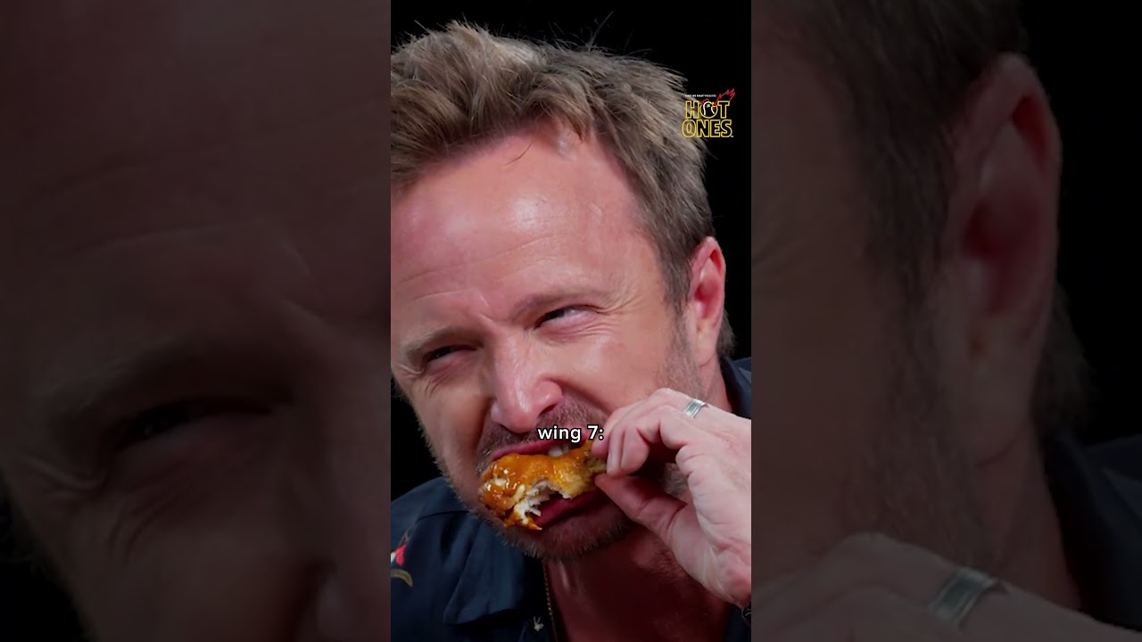 Aaron Paul's reaction to every wing on Hot Ones 🥵