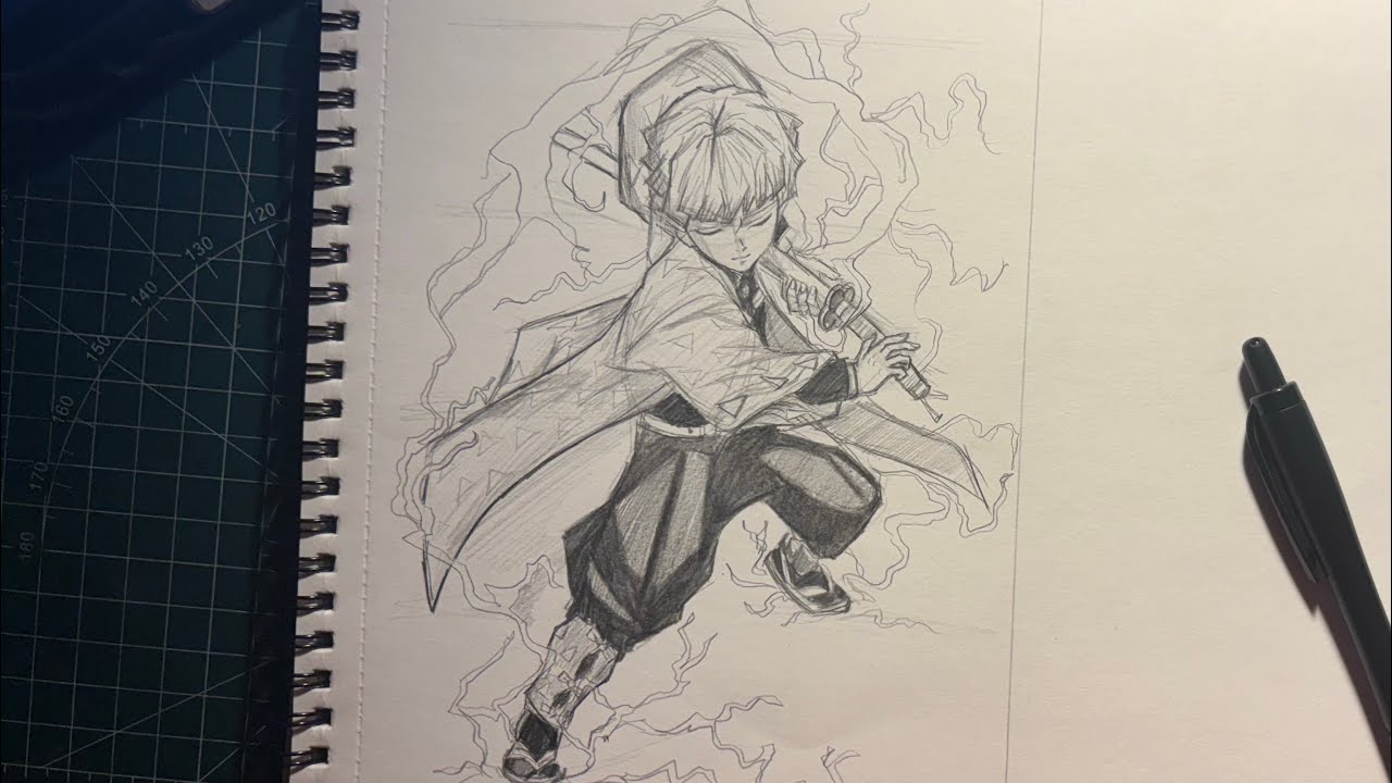 “How to Draw Zenitsu Step by Step |Easy Demon Slayer Drawing Tutorial for Beginners”