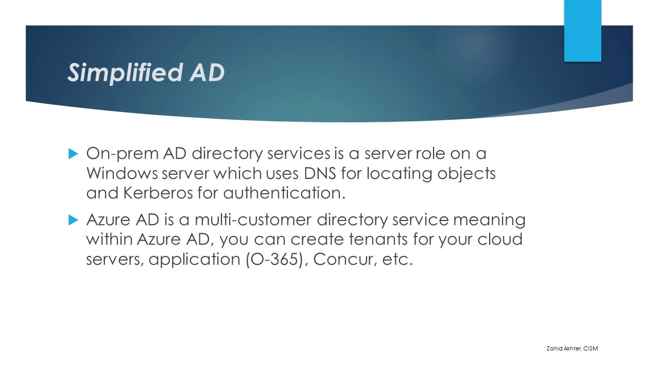 Azure AD vs. On-Prem AD