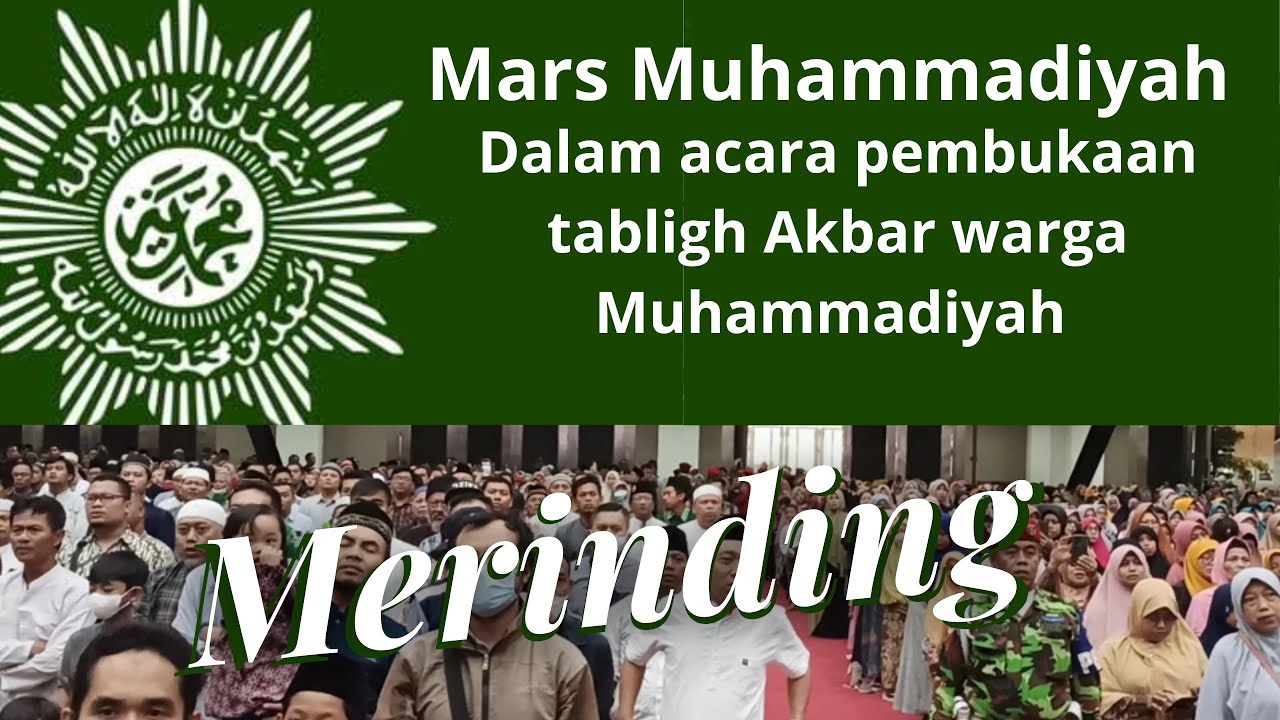 Menyanyikan lagu Sang Surya dalam pembukaan tabligh Akbar warga Muhammadiyah