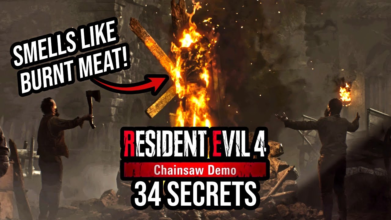 34 SECRET Details You Probably Missed in RE4 Chainsaw Demo!